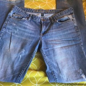 Distressed light blue Gap jeans